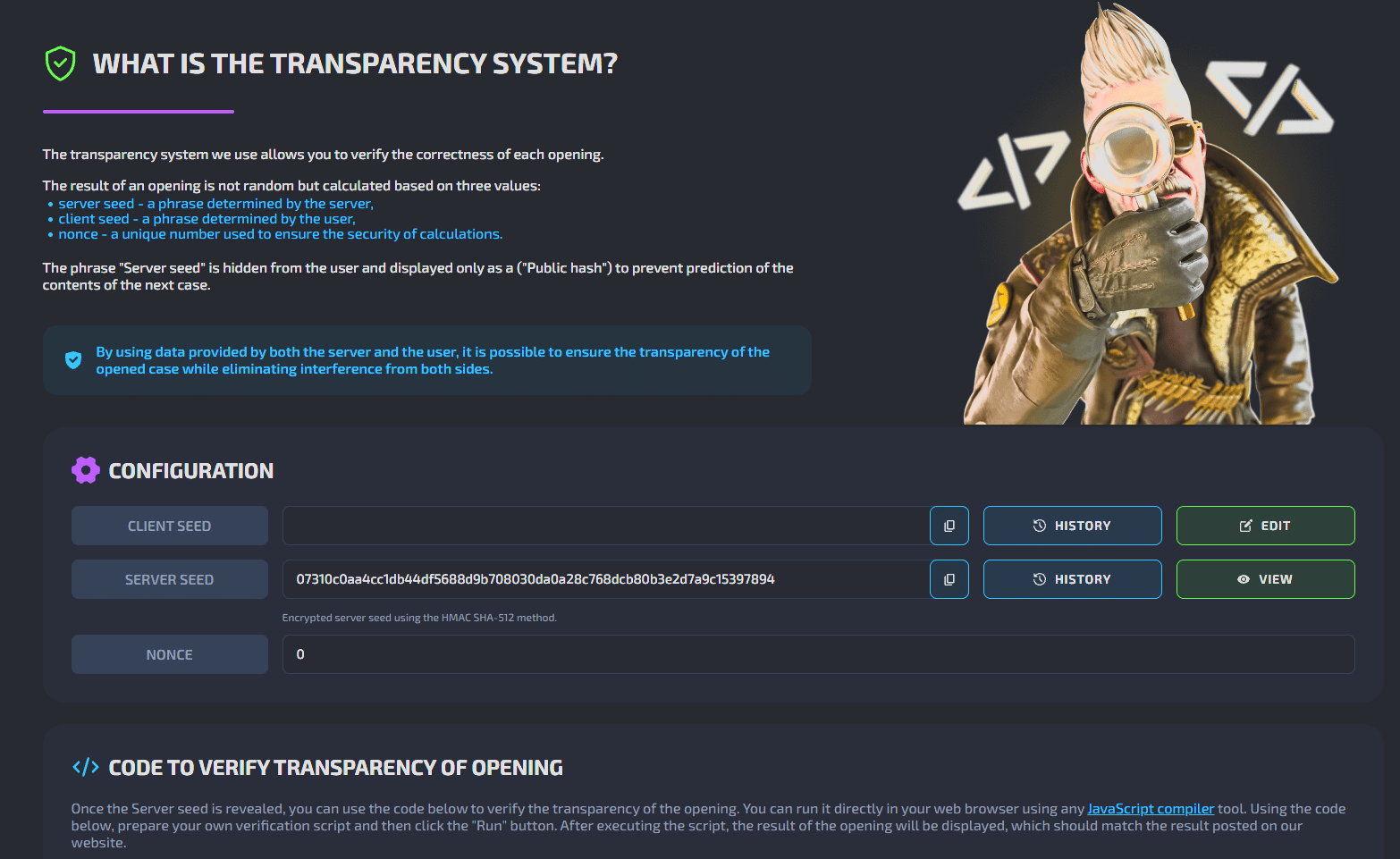 G4skins review provably fair transparency system for verified CS2 case openings