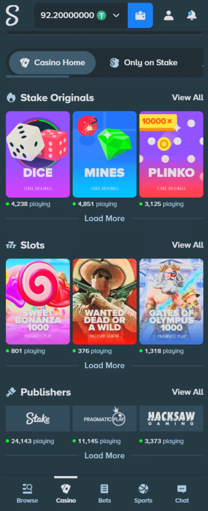 Stake mobile casino review highlighting the Stake app and mobile betting experience